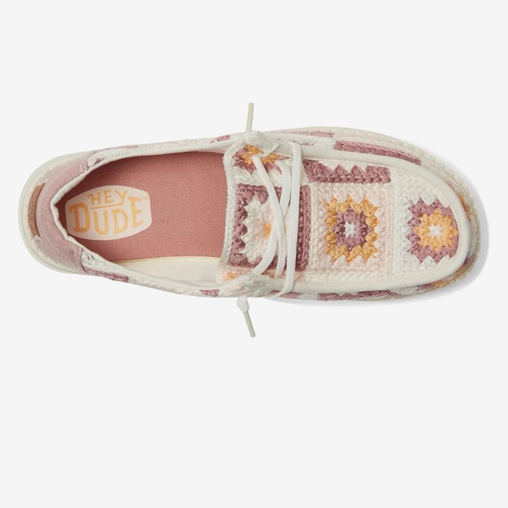 Hey Dude Crochet Slip-On Sneakers Shoes - Granny Squares - Picture 2 of 7